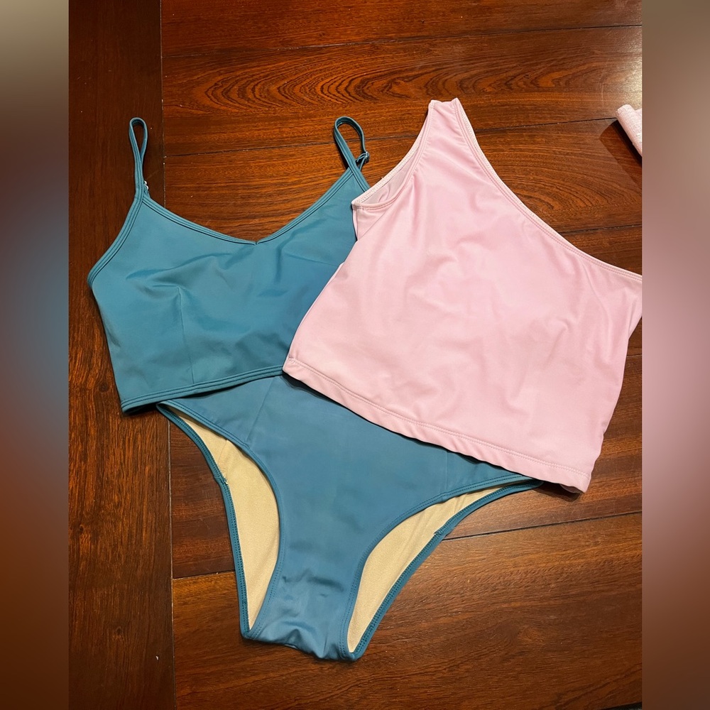 Kortni Jeane Blue and Pink Bikini Set